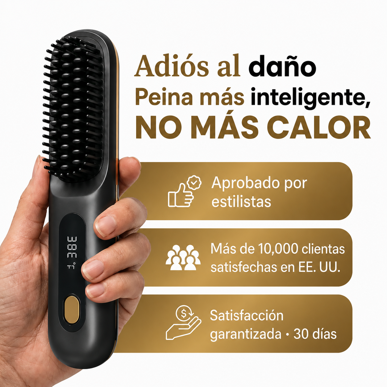 Cepillo alisador inalámbrico