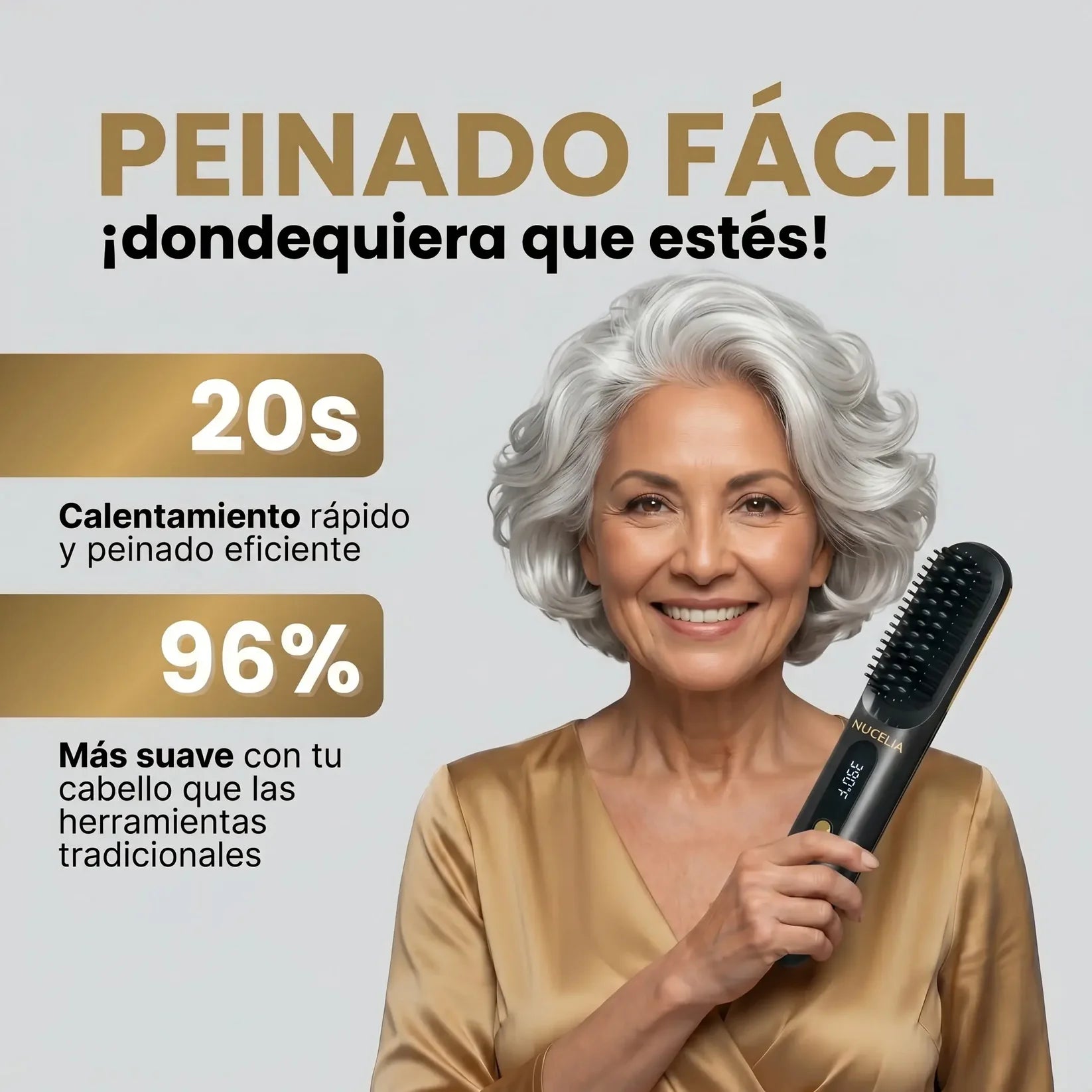 Cepillo alisador inalámbrico