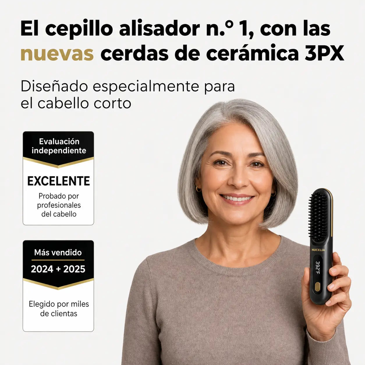 Cepillo alisador inalámbrico